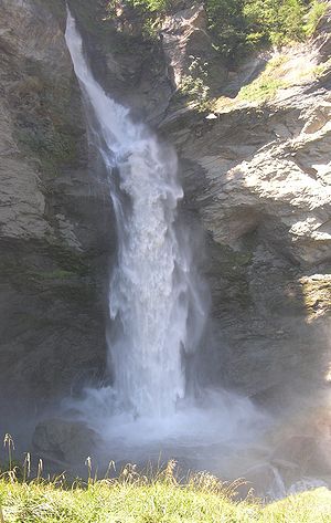Reichenbach waterfall near Meiringen. The plac...