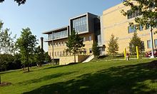 SB Hall with Braniff Tower in the background at the University of Dallas SB Hall with Braniff Tower.jpg