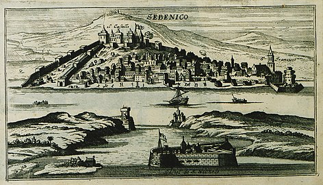 Šibenik, Jacob Peeters, 1690.