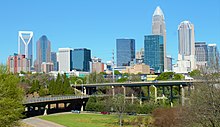 Charlotte is the second-largest city in the region, and part of the region's sixth-largest metropolitan area. Skyline of Charlotte 2016.jpg