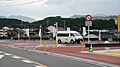一般車停車スペースに到着した添田町バス（2023年9月）