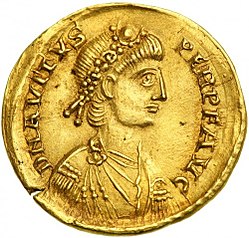 Золотая монета с изображением Авитуса