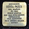 Stolperstein Berta Pater