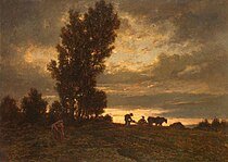 Paysage avec un charretier (1860-1862)