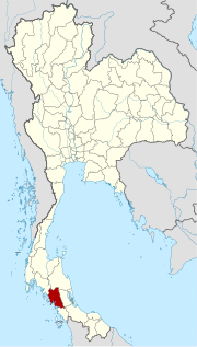 Karte von Thailand mit der Provinz Trang hervorgehoben