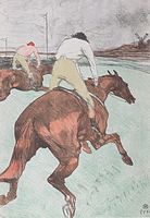 Los jockeys, de Toulouse Lautrec.