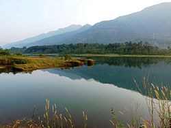 Malankara Dam reservoir from Kudayathoor