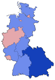 West German Federal Election - Party list vote results by state - 1987.png