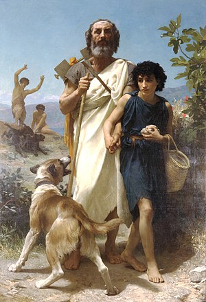 Homer and his Guide (1874)