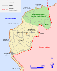 Carte schématisée en couleur.