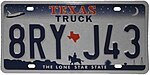 Номерной знак Техаса 1999 года 8RY J43 truck.jpg