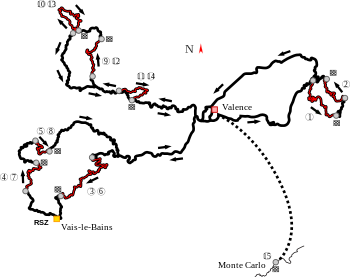 2007 Monte Carlo Rally route.svg