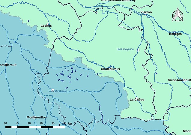 L'Indre est découpé en deux sous-bassins.