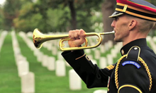 A U.S. Army bugler performs "Taps" at Arlington National Cemetery. A U.S. army bugler performs taps.png
