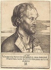 Філіп Меланхтон Philipp Melanchthon 1526 рік Мідна гравюра 17.7 см x 12.7 см