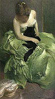 「緑のドレスの女性」(1890)