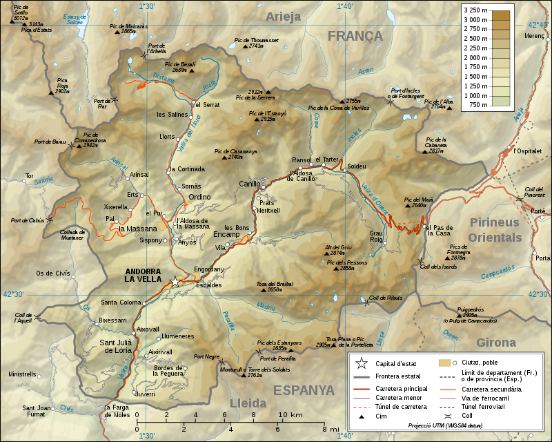 Mapa d'Andorra