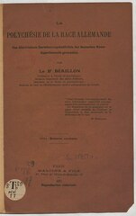 Edgar Bérillon, La Polychésie de la race allemande, 1915    