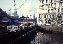 Aanleg spoortunnel; 1990