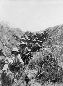 El 2n Batalló Black Watch en les trinxeres a Brown Ridge després de l'acció a Arsuf el 8 de juny de 1918