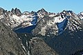 Blue Lake Peak centered, seen from Maple Pass Trail