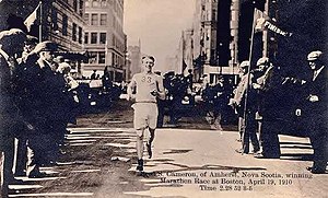 Boston Marathon Finish Line.1910. Author: Unknown.