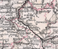 Küstrin an der Mündung der Warthe in die Oder (Landkarte von 1905)