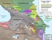 Карта Кавказа 1450 года alt.svg