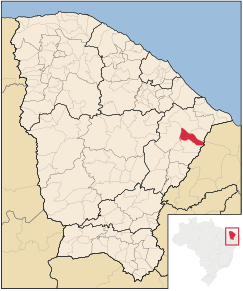 Kart over Limoeiro do Norte