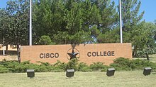 Cisco College sign, Cisco, TX IMG 6392.JPG