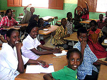 תלמידים בכיתה בג'יבוטי - אפריקה