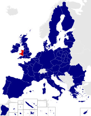 Wales (European Parliament constituency) is located in European Parliament constituencies 2014