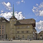 Westfassade des ehemaligen Zunfthauses, angrenzend an das Rathaus