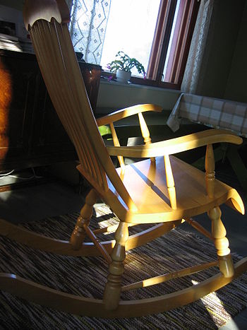 Typical Finnish wooden rocking chair.