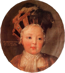 Oil on canvas portrait of Francis Stephen of Lorraine as a child