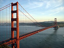 Daytime View of the Golden Gate Bridge Main Span.