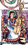 Pengetős hangszer, stuttgarti zsoltárkönyv, 9. század