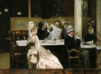 Henri Gervex : Dans un café (1877) , Detroit Institute of Arts