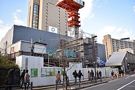 西口仮駅舎（2020年1月）