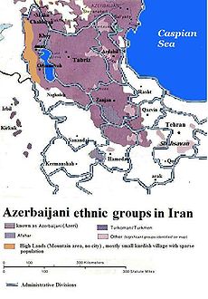 مناطق آذربایجانی‌زبان در شمال غرب ایران.