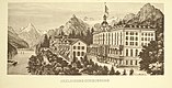 The "Grand Hôtel Sonnenberg" c. 1880. Postcard; etching by Heinrich Müller