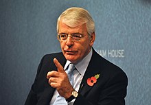 Major at Chatham House in 2011 John Major (6357734833).jpg