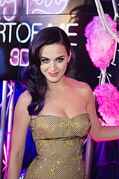 Katy Perry looking forward and smiling