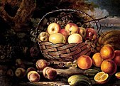Frutas, 1834. Óleo sobre tela.