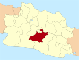 Reggenza di Bandung – Mappa