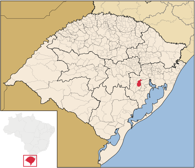 Localização de Arroio dos Ratos no Rio Grande do Sul