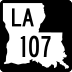 Louisiana Highway 107 marker