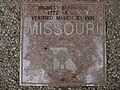 Granite plaque placed by the Missouri Association of Registered Land Surveyors