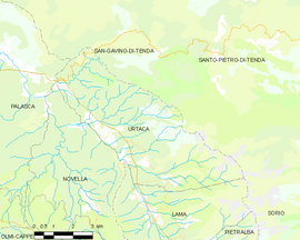 Mapa obce Urtaca