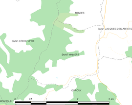 Mapa obce Saint-Mamert